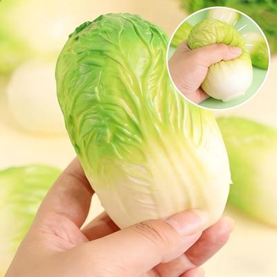 Сквиши Имитация Капусты Игрушка-сквиш Снятие Стресса Мягкая Резина Игрушка-антистресс Реалистичная Форма Овоща Игрушка для Снятия Стресса