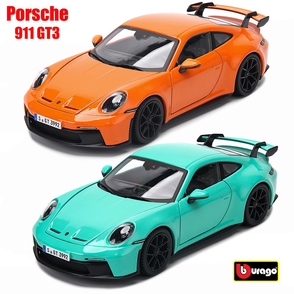 AABKO1 Bburago 1:24 Porsche 911 GT3 Taycan Turbo S 718 Boxster simulation alloy car model crafts decoration collection toy tools gift