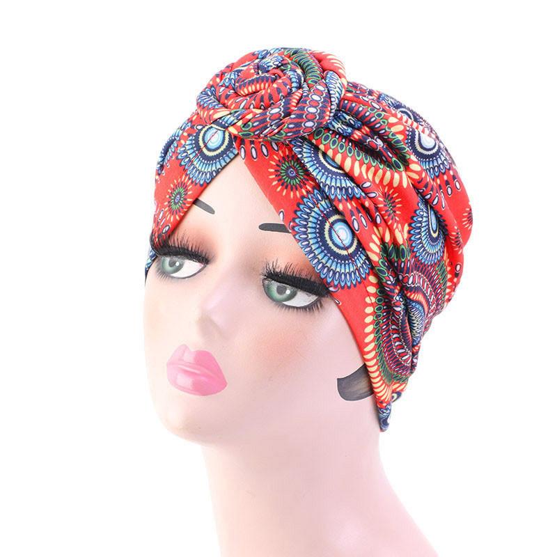 Модная шляпа African Wind Baotou Cap Vortex Knotted Turban Hat Chemo Cap Muslim Hat