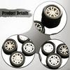 8 Pieces RC Car Wheels and Tires Alloy Accessories Upgrade Replacement Vehicle Modified