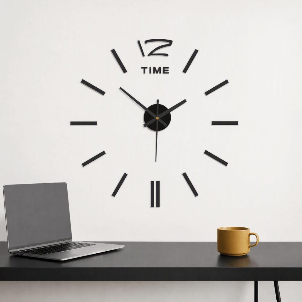 Frameless 3D Wall Clock Battery Operated Mirror Wall Clock Wall Clock Decor Living Room Decor