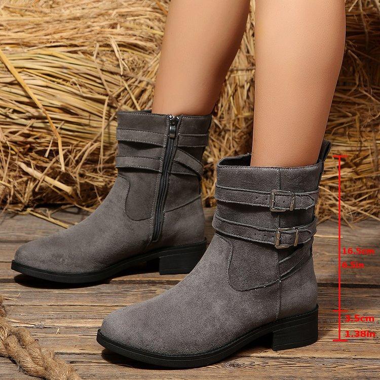 Женские ретро ботильоны Birkenstock большого размера, новая пряжка-ремень для осени и зимы, однопедальные короткие ботинки для женщин