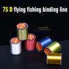 6 Colors 450M Fly Tying Floss Thread 75D Silky Yarn Fly Fishing Tying Line