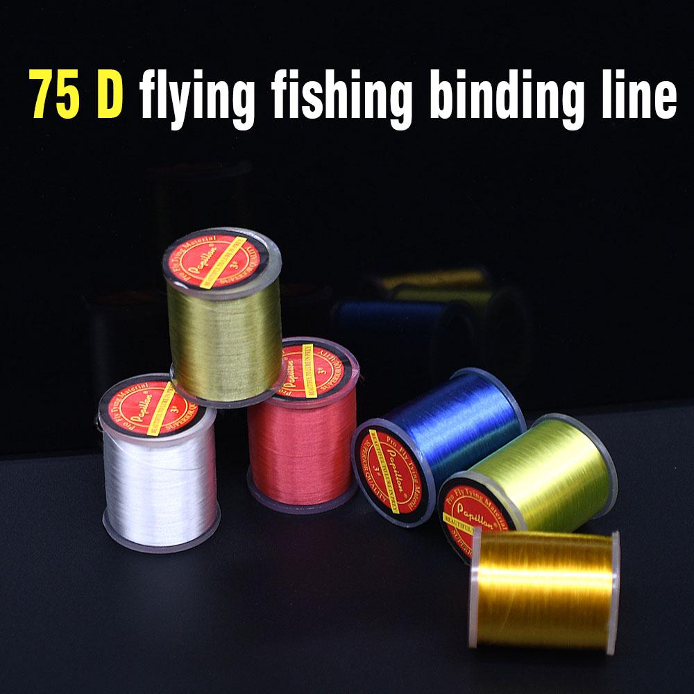 6 Colors 450M Fly Tying Floss Thread 75D Silky Yarn Fly Fishing Tying Line