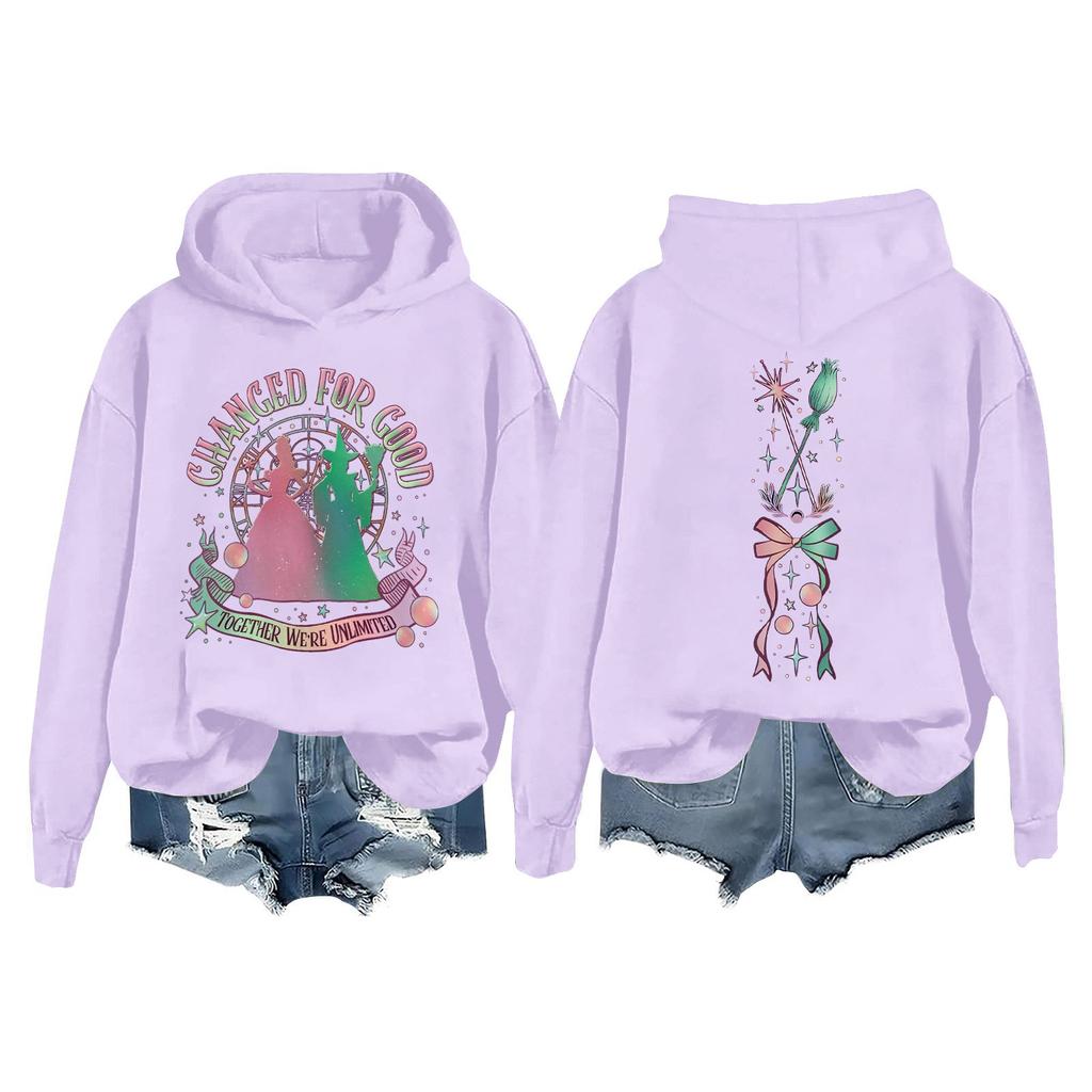 Женская повседневная толстовка с длинным рукавом и принтом Bad Witch