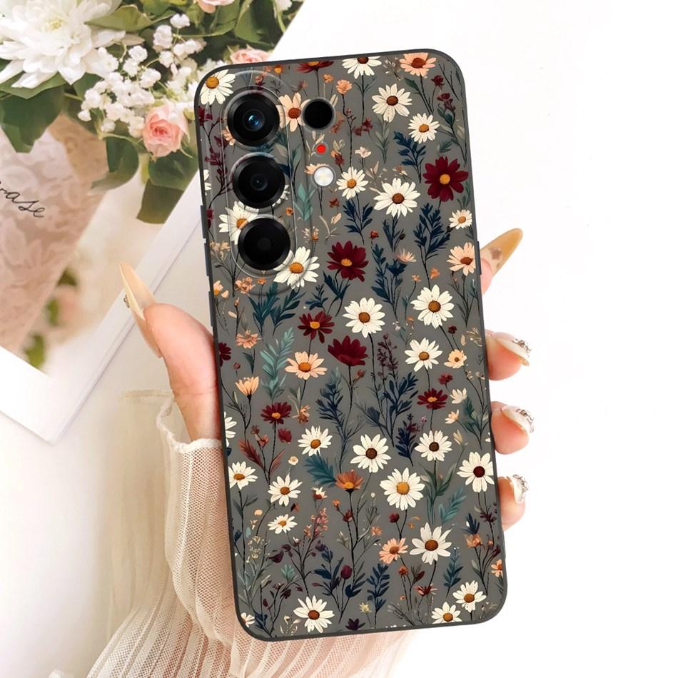 For Tecno Camon 50 Pro 4G CN5c Cute Cat Flower Cartoon Phone Case For Tecno Camon 50Pro 4G Soft Silicone Covers Bumpers