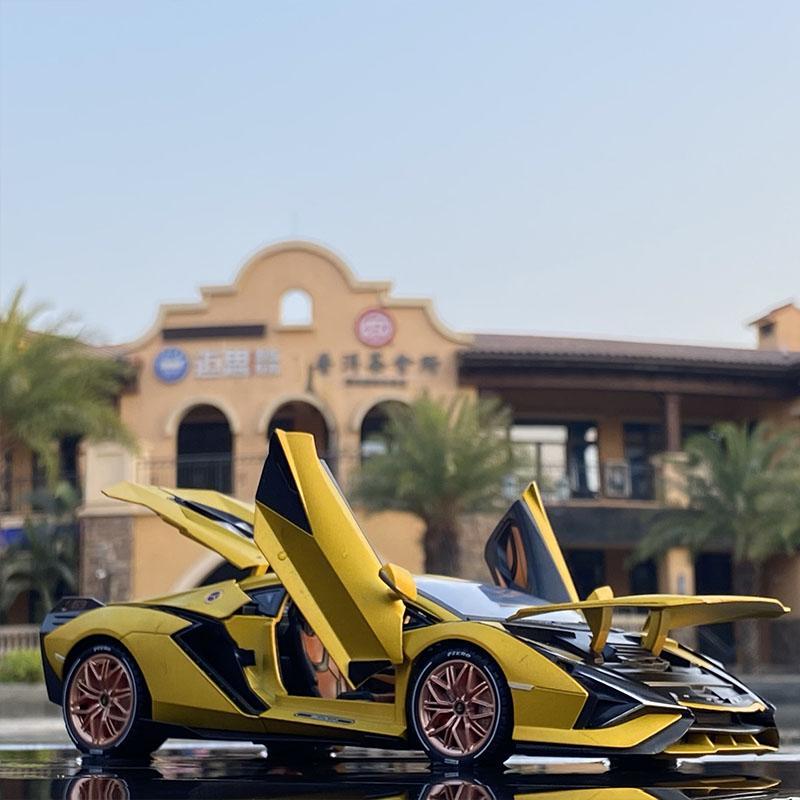 Большой размер 1:18 Сина Спортивный Автомобиль Сплав Модель Автомобиля Литье Под Давлением и Игрушечные Транспортные Средства Симуляция Металлическая Модель Автомобиля Звук и Свет Детская Игрушка Подарок