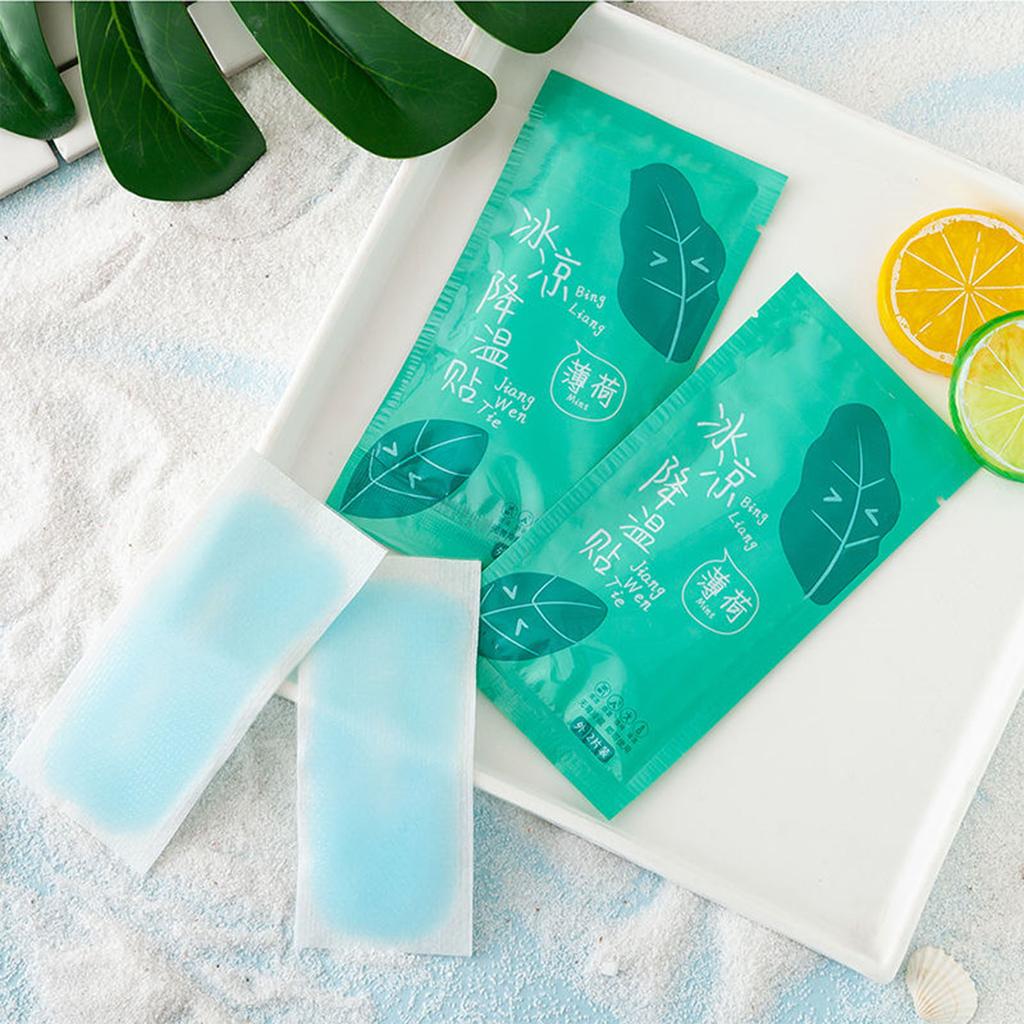 20 Sheets Cooling Patches Rapid Cooling Portable Cooling Soft Gel Sheets for Fever Summer Travel