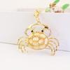 Creative Cat's Eye Stone Crab Keychain Pendant for Women's Bags