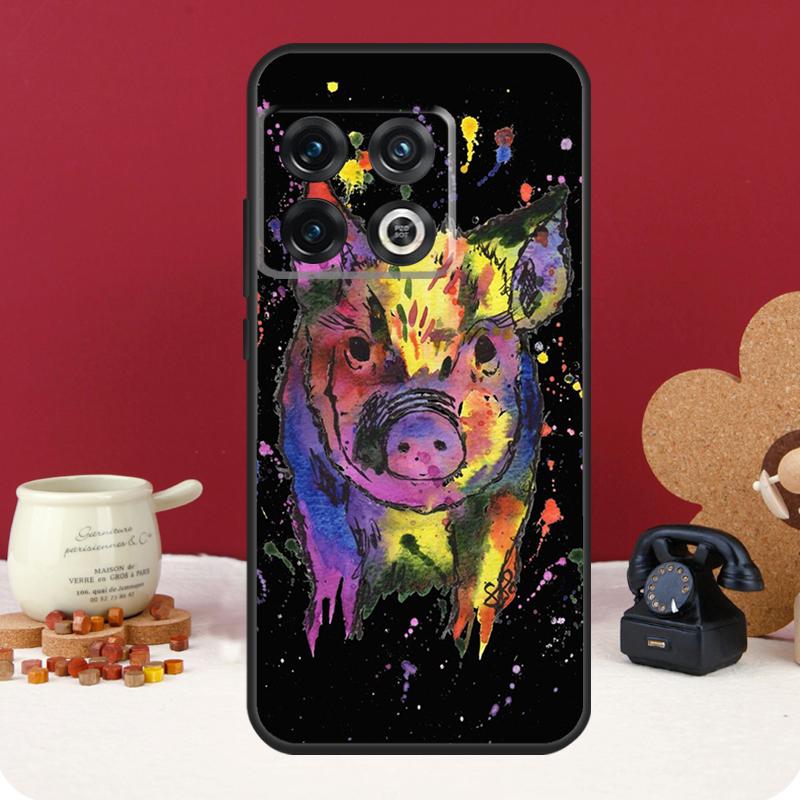Cartoon Pig Cover For OnePlus Nord CE 2 3 4 Lite N10 N20 N30 OnePlus 13 12 11 10 Pro 10T 8T 12R 13R Case