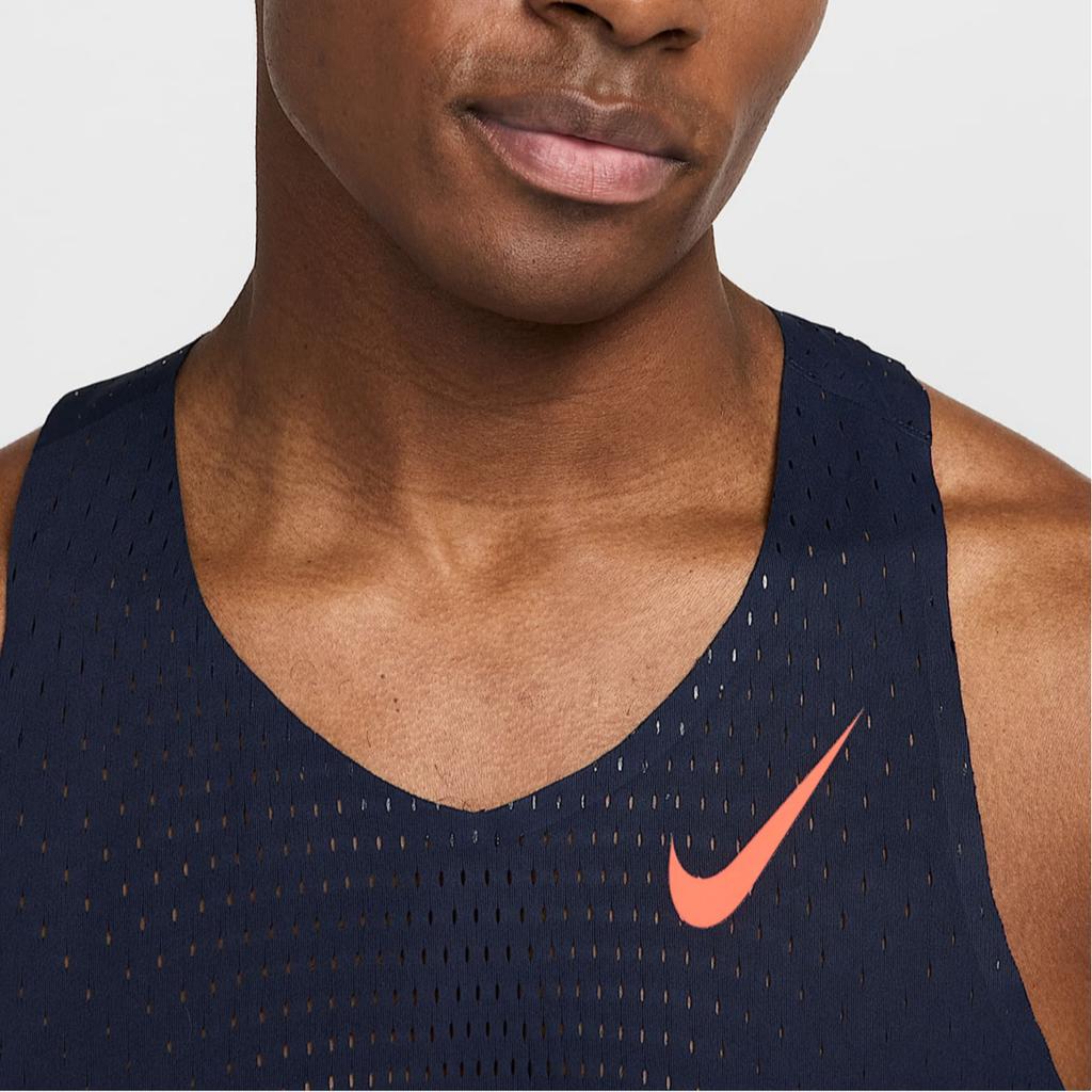Nike Aeroswift Dri-FIT Adv однотонная универсальная дышащая майка-топ для мужчин, обсидианово-ярко-красный FN4231-451