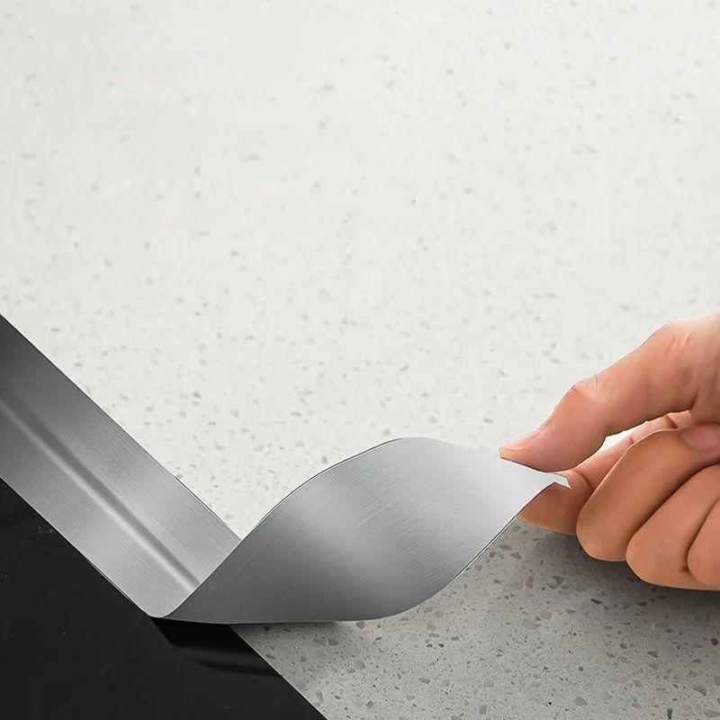 Sink Waterproof Sticker Countertop Anti-Mold Tape Heat Insulation Aluminum Foil Kitchen Bathroom Accessories