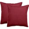 Set of 2 Percale Pillowcases Pure Combed Cotton Long Fibers 80 Threads/cm² South Wind - Carmine - Set of 2 Pillowcases 65 X