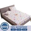 Printing Fitted Sheet For Bed Waterproof Bedcover Mattress Protector with Elastic Band Bed Sheet Bedspread Bed Linens No Pillowcases