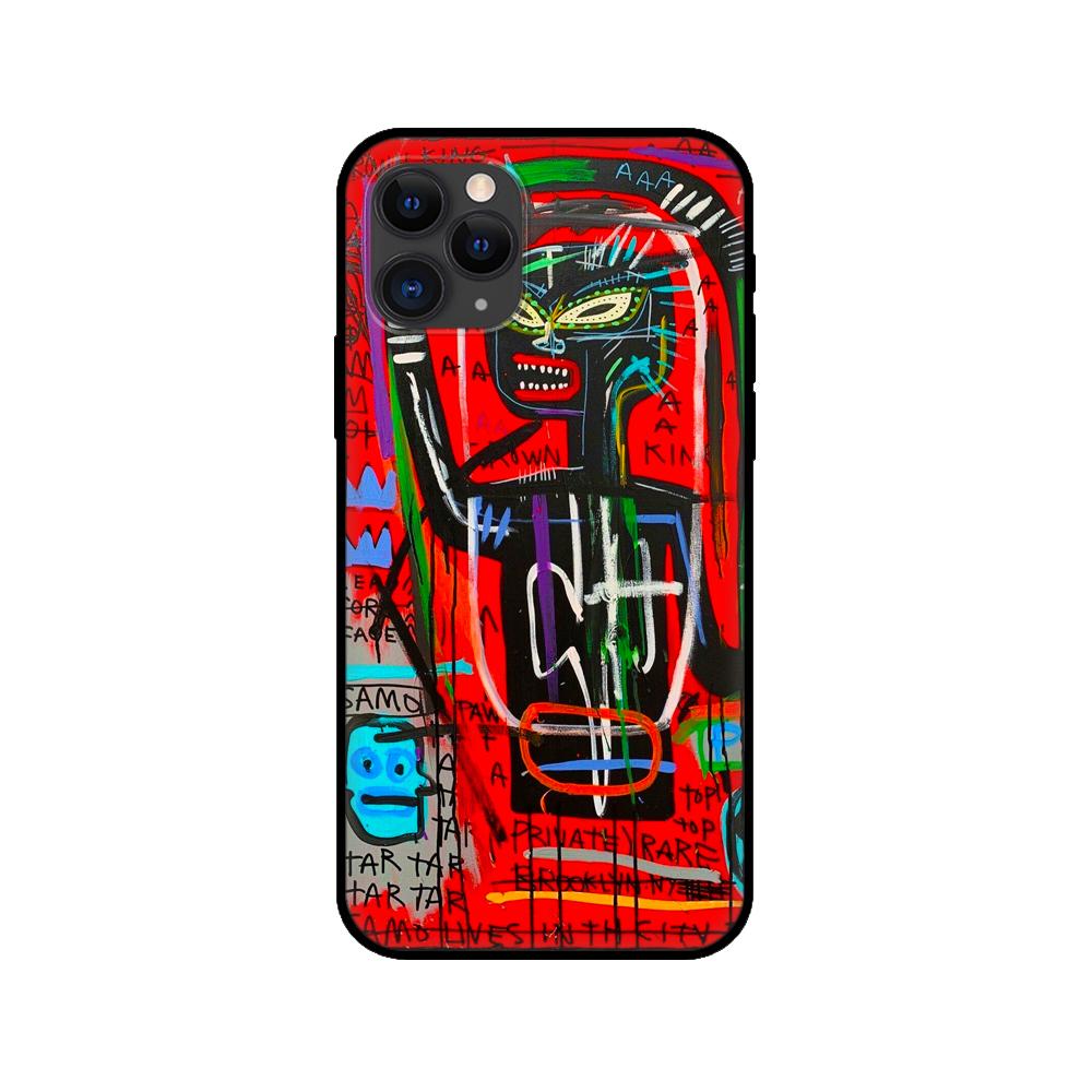 Черный чехол из ТПУ для iPhone 5 5S se 2020 6 6s 7 8 plus x 10 XR XS 11 12 13 mini pro MAX задняя крышка ins уличное граффити с рисунком