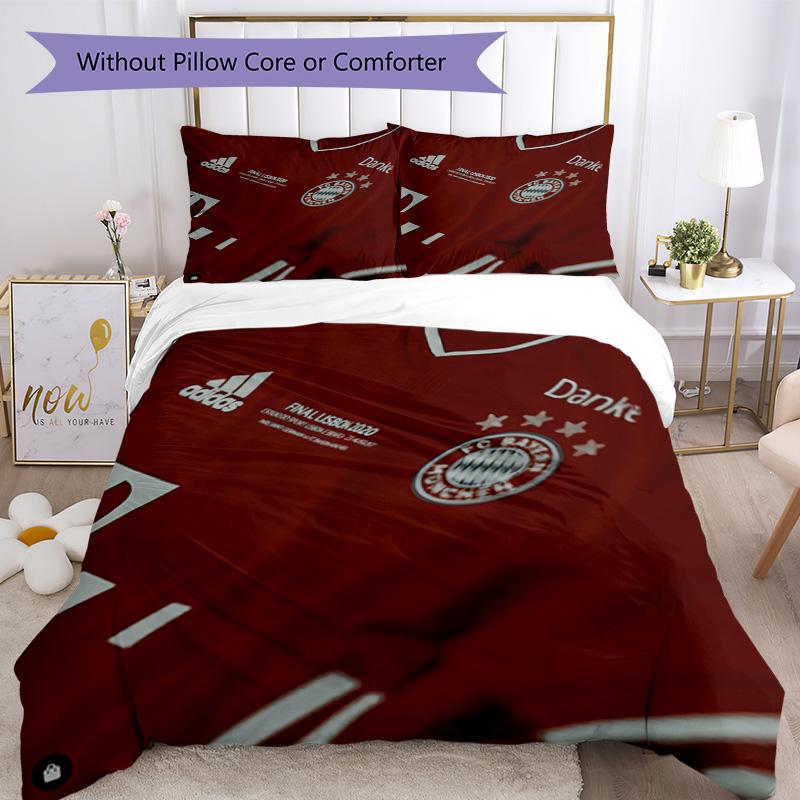 Bayern Munich Bedding Set Breathable Duvet Cover with Pillowcases Decorative Bed Linen for Bedroom Home Decoration Birthday Gift