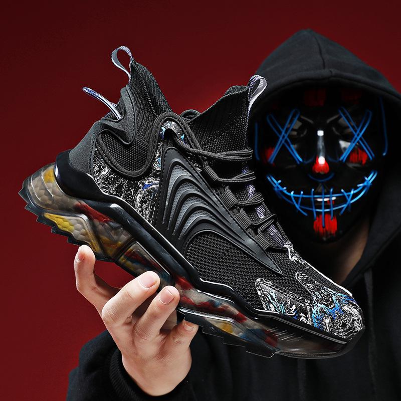 Мужская модная спортивная обувь - повседневные туфли для папы, увеличивающие рост, новые носки из-за рубежа, в наличии большие размеры