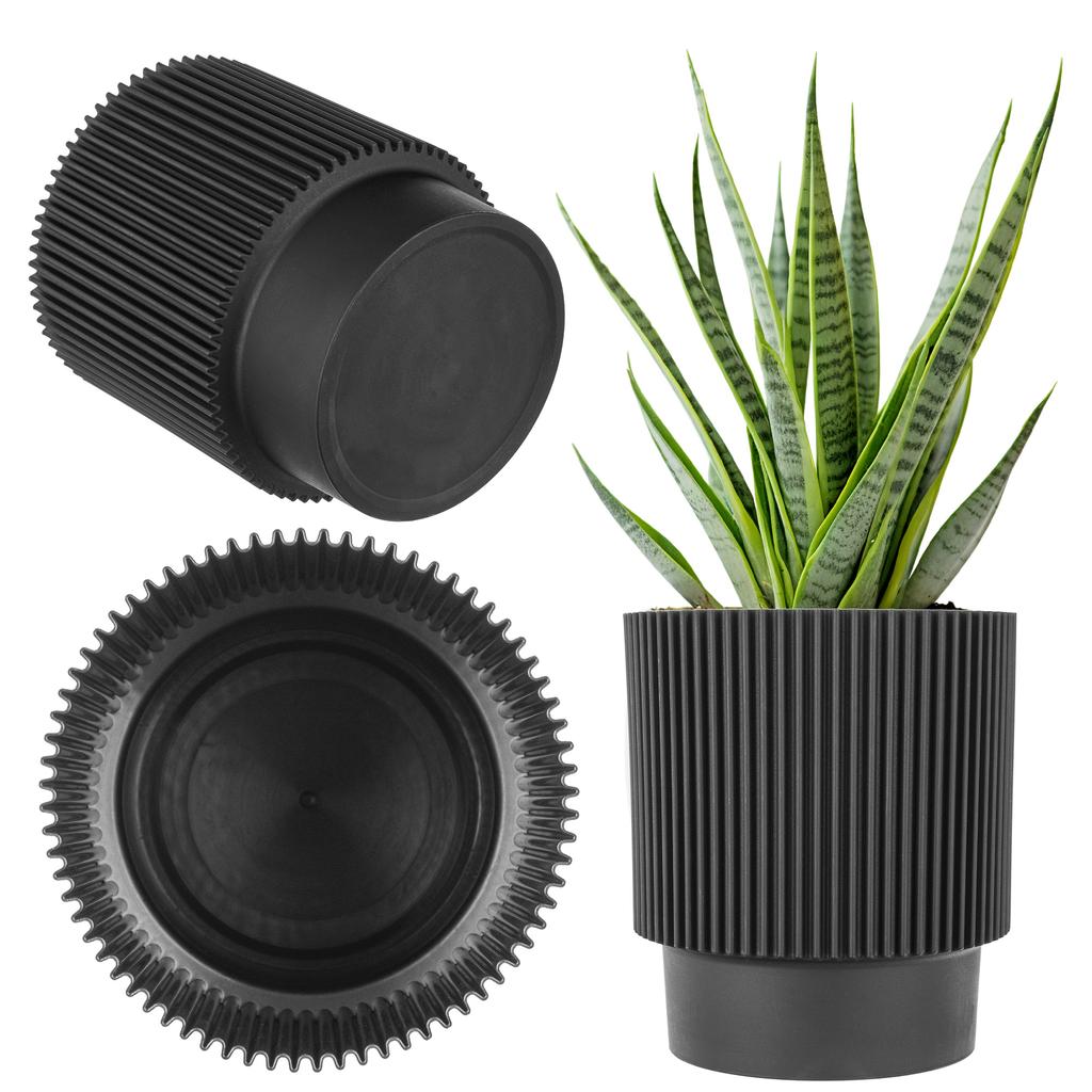 KADAX Doniczka Donica Na Kwiaty 13cm Osłonka Rośliny Kwietnik Plastikowa Biała