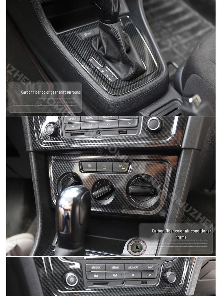 Lavida Декоративный комплект центральной консоли и ручки переключения передач с рисунком из углеродного волокна для 13 моделей