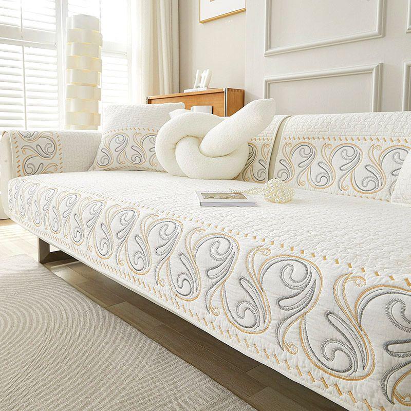 Contemporary Style Sofa Cover – High-Quality Polyester, Non-Slip Pet-Friendly One-Piece Couch Protector Fits Armchairs, Loveseats, 3 & 4-Seater Sofas