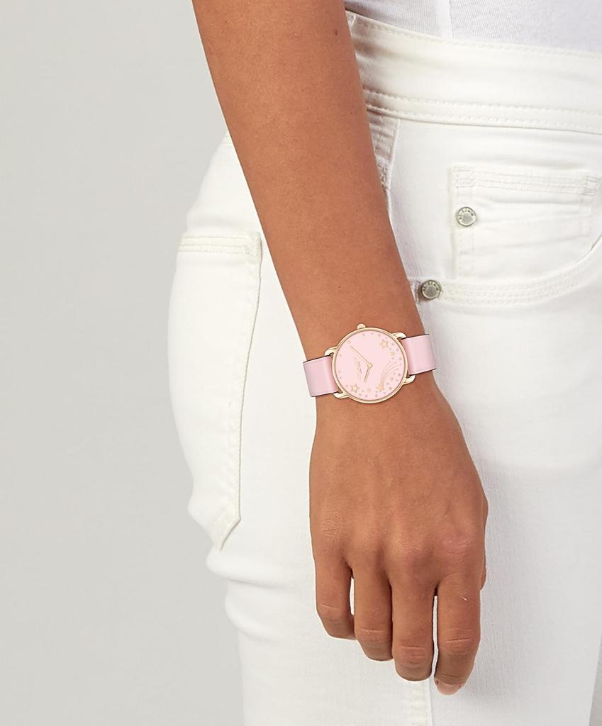 Coach Часы Elliot Quartz с 2-стрелочным механизмом и кожаным ремешком, водонепроницаемость до 3 АТМ, современные минималистичные, подарок для женщин Сан - - - Ей, 36 мм, розовые,