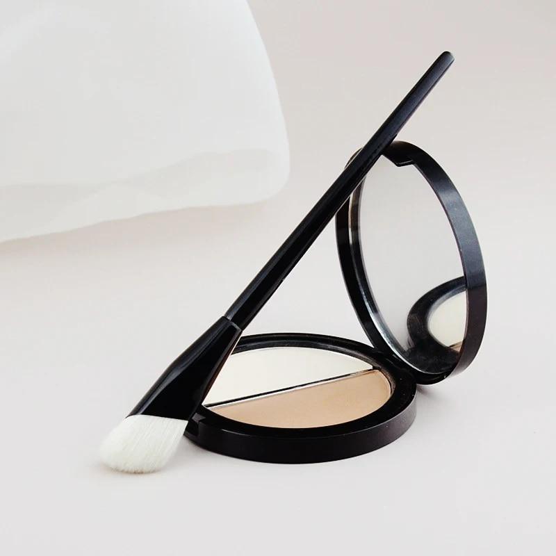 Роскошный черный консилер для кончиков пальцев, кисть для макияжа с тенями для век, мягкая высококачественная козья шерсть, косметический инструмент для растушевки глаз