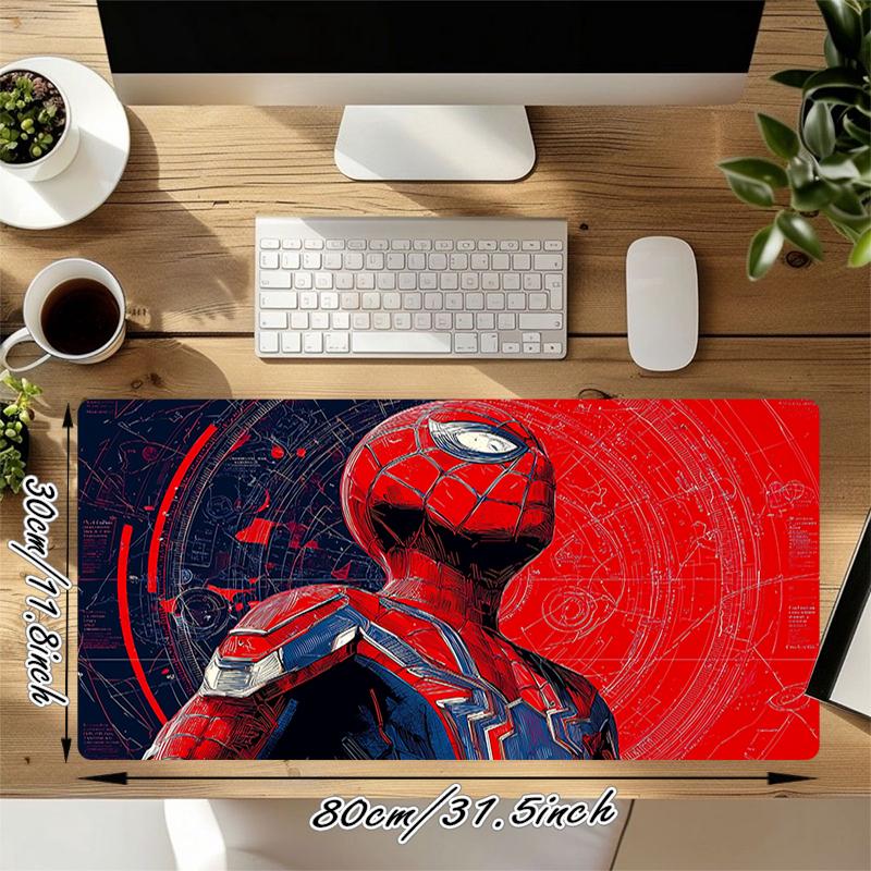 1Pc Spiderman Spiderverse Gaming Mouse Pad Keyboard Desk Mat Non-slip Rubber Lock Edge Waterproof Computer Mousepad for Office Home Decor S1135