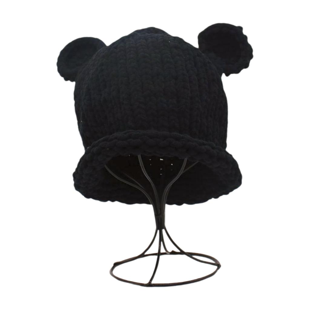 Warm Hand-Woven Wool Hat, Cute Design Sense, Three-Dimensional Bear Ears Knitted Hat Hat