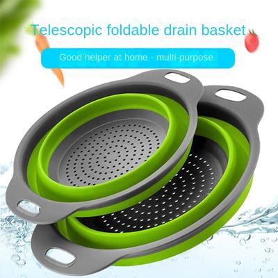 VISHUA Пластиковая складная раковина для овощей Многофункциональная кухонная корзина 3-в-1 Складная сливная корзина для хранения фруктов Вращение