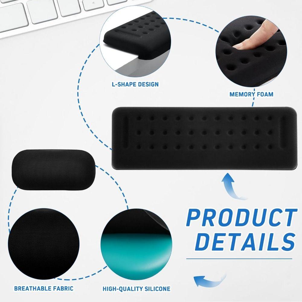 Soft Cushion Elbow Support Padding Black Keyboard Hand Rest Non-slip Arm Cushions  Relax Wrist