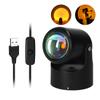 USB Projector LED Lamp Sunset Projection LED Desktop or Wall Lamps 180 Degrees Rotation Decorative Mood Night Light for Living Room Bedroom Party Pho