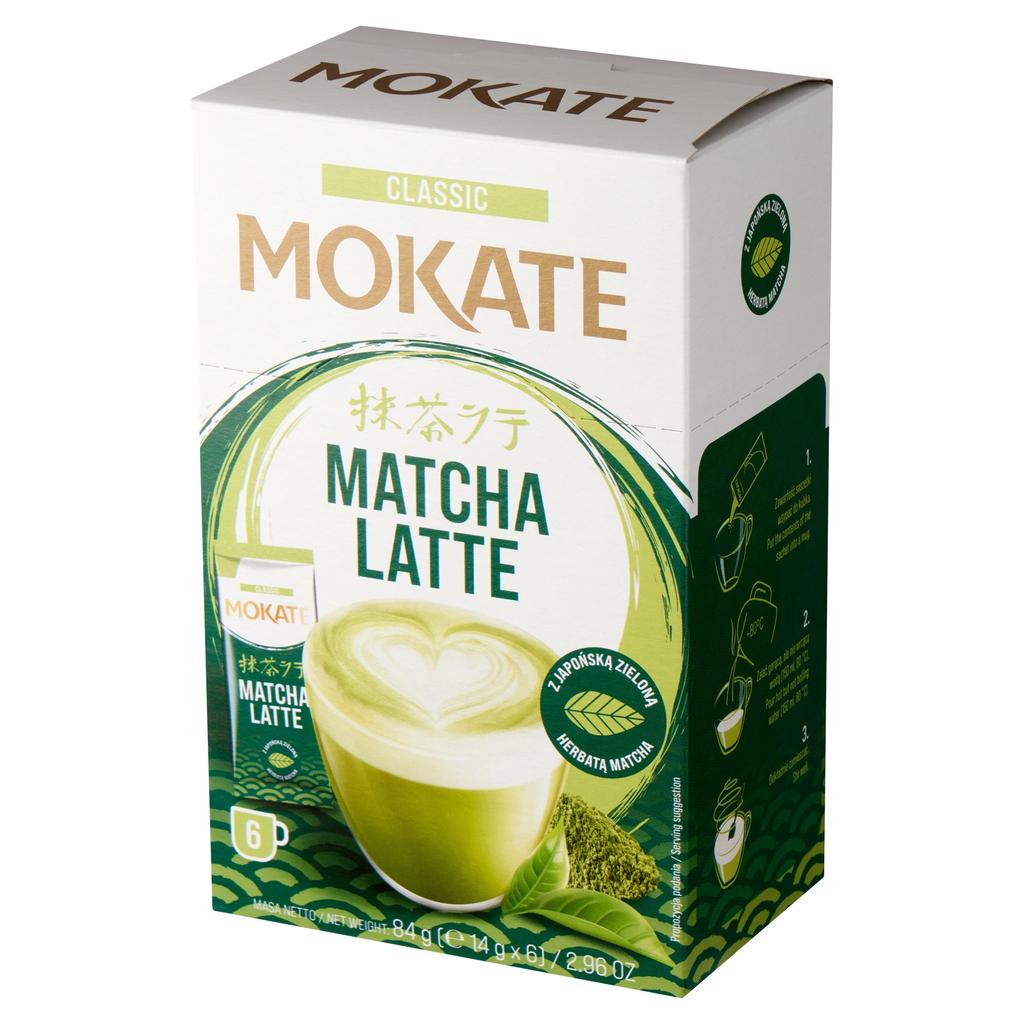 Mokate Matcha Latte Classic Powdered Japanese Tea 6 Sachets