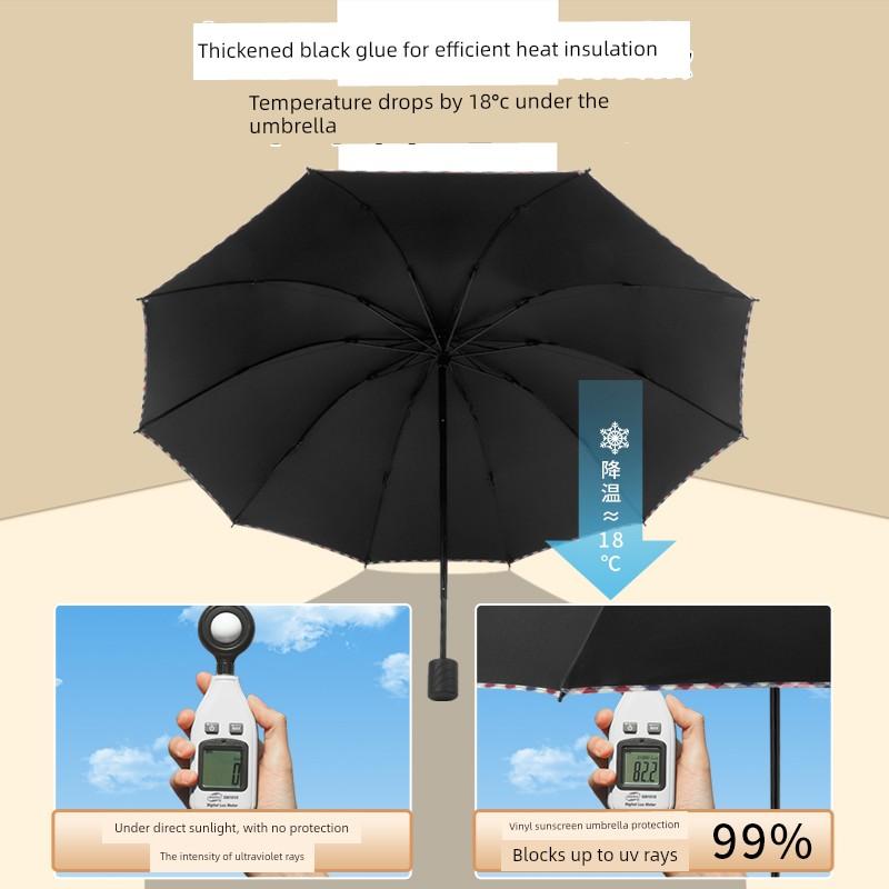 Large Reinforced and Thickened Wind-Resistant Umbrella for Men and Women, Sun Protection Uv Umbrella, Dual-Use for Sun and Rain