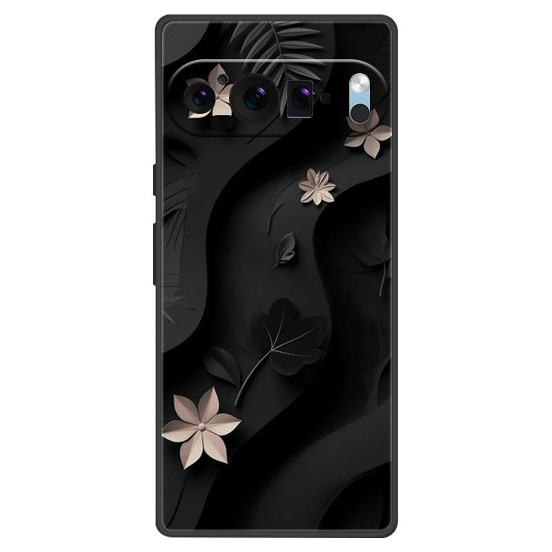 For Google Pixel 9 Pro XL Case Cool Painted Silicone TPU Soft Cover For Googe Pixel 9 9 Pro 8A Cases Black Protective Shells