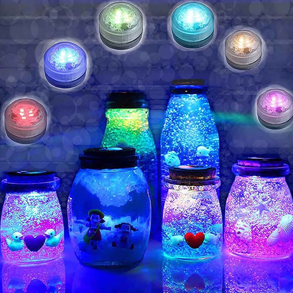Wireless LED Light Remote Control Roof Foot Colorful Night Lights Lamp Fish Tank Vase Aquarium Party Decoration
