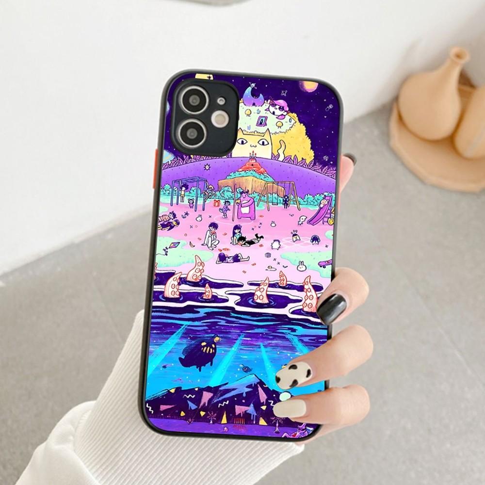 Чехол для телефона Omori для iPhone 14 X XR XS 7 8 Plus 11 12 13 Pro MAX 13mini Матовый противоударный чехол