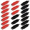 WMYCONGCONG 20A Insulated Battery Clips, Pack of 20 (10 Black + 10 Red) Alligator Clips, Electrical Test Clamps with Insulated Plastic Covers