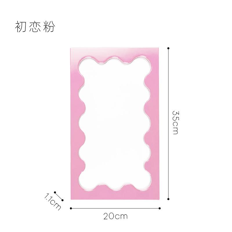 Прямоугольное волнистое настольное зеркало для макияжа в скандинавском стиле, настенное зеркало для ванной, спальни, прихожей