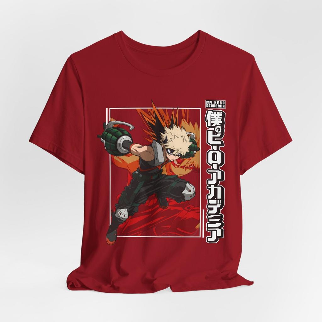 Explosive Hero Tee Katsuki Bakugo Anime Shirt For Otaku Unisexga Lovers
