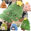 Cartoon High Quality with Expression Christmas Tree Plush Doll Pillow Holiday Decor for Boys and Girls Christmas Gifts