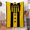 Pe?arol Football Club Emblem Blanket Outdoor Flannel Blanket for Camping, Hiking, Garden Parties, Picnic Essentials,gift for family and friends
