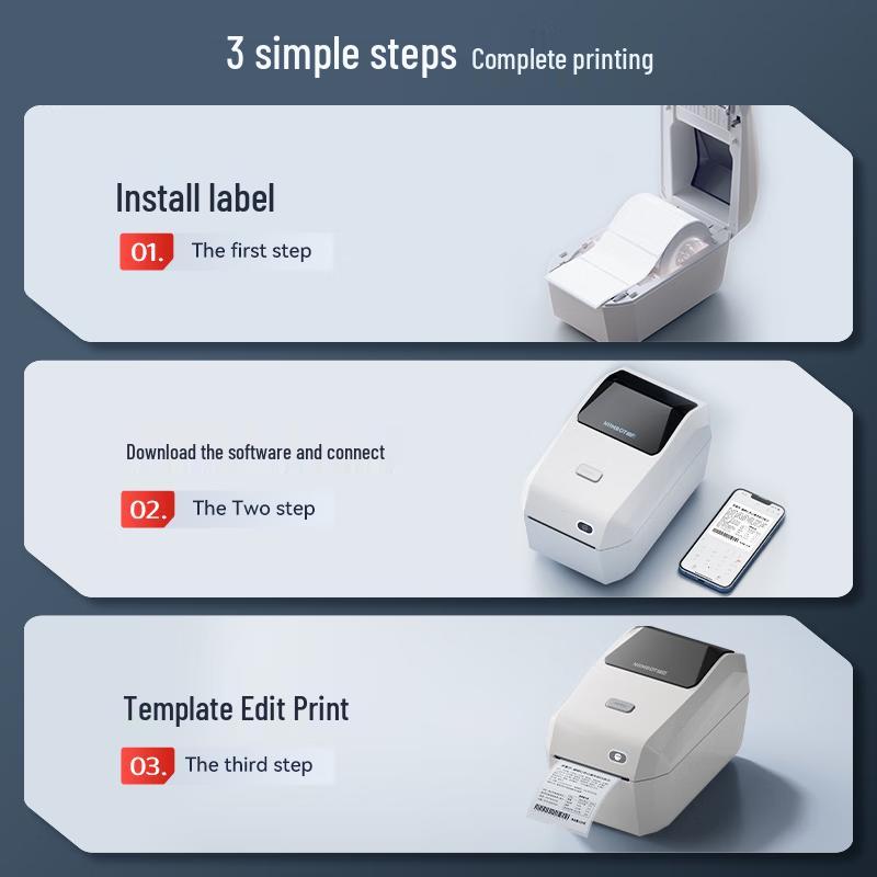 Jinchen Thermal Label & Waybill Printer CN plug (adapter included)