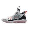 Li Ning Liren 1 Амортизирующие Скользкие Устойчивые к Истиранию Средние Баскетбольные Кроссовки Мужские Белые ABAQ059-3