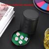 Durable with Lid Dice Cup Leather Black Board Games Green Red Lining Party Dice Cup