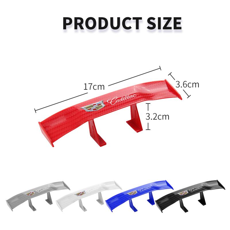 Car mini spoiler Tail Wing Carbon Fiber Look Tail Wings Model Auto Styling for Cadillac Logo SRX XT4 XT5 XT6 ATS XTS CTS CT6