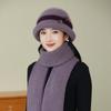 Hat Women's Thickened Warm Knitted Hat Autumn and Winter Cold-proof Curled Faux Rabbit Fur Basin Hat Fashion Wool Hat