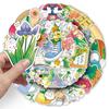 50 Flower Story Graffiti Stickers Cartoon Fresh Hand-drawn Flowers Decoration Mobile Notebook Stickers