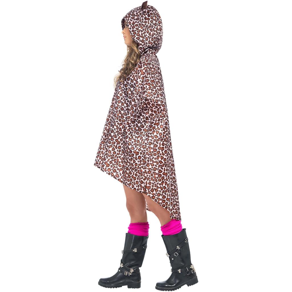 Smiffys Unisex Adult Leopard Print Party Poncho