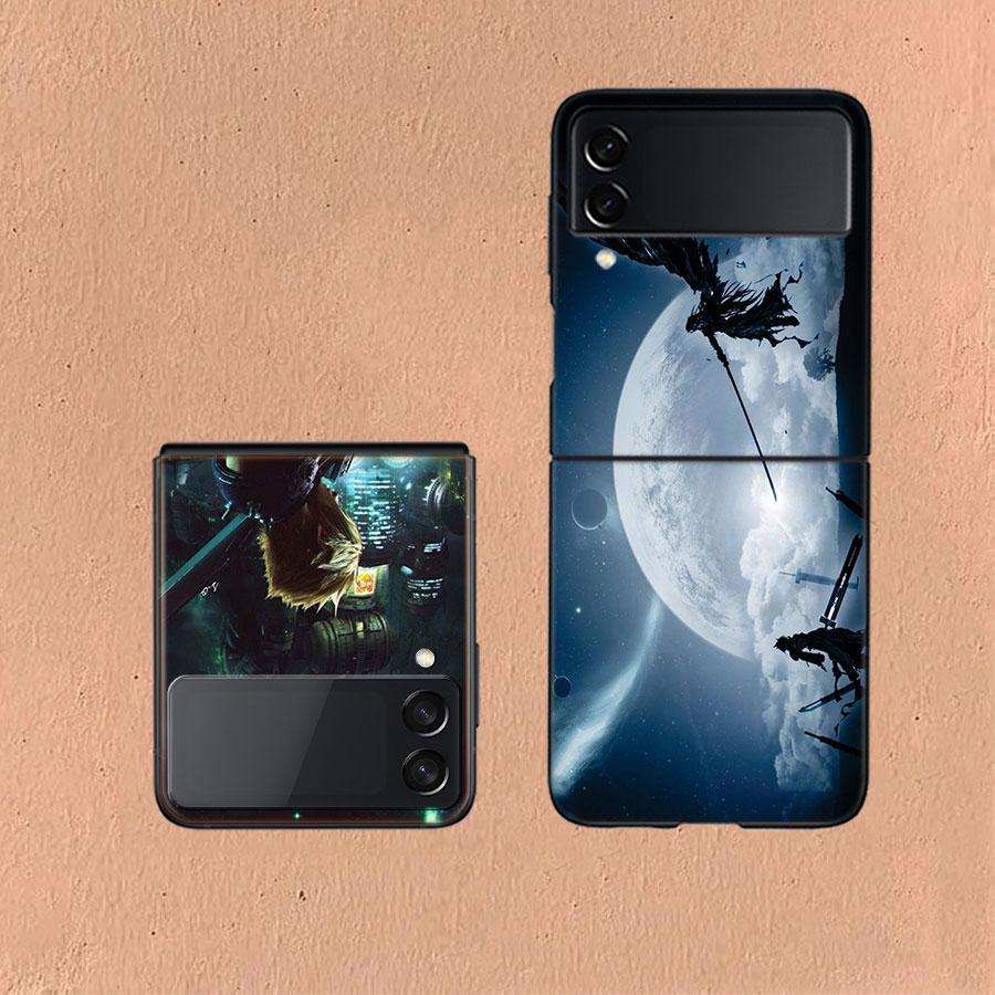 Final Fantasy VII Для Samsung Galaxy Z Flip 5 4 3 Чехол Ударопрочный Жесткий Чехол Телефон Z Flip 6 7 5G Z Flip 5 4 5G TPU PC Жесткий Coq