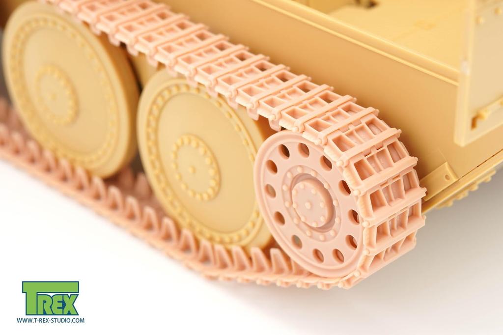 Студия немецкий легкий танк позднего типа гусеница с стартовым колесом тип 2 пластиковые детали модели T-Rex 1/35 38(T) Колесо/Направляющее (для Тамии) TR85078-1